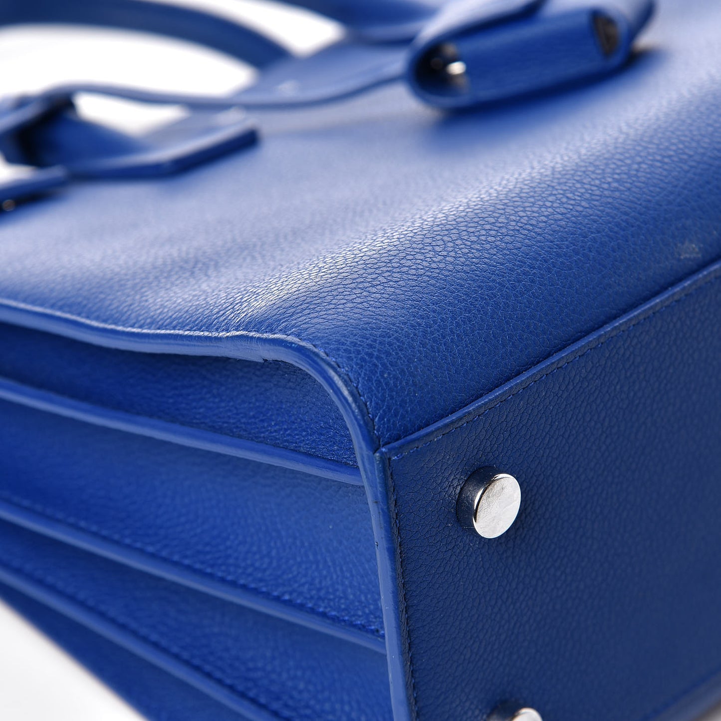 Grained Calfskin Baby Sac De Jour Royal Blue