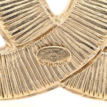 Chanel Metal Resin Large CC Brooch Gold 3 of 3