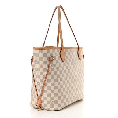 Louis Vuitton Damier Azur Neo Neverfull MM Rose Ballerine 3 of 14