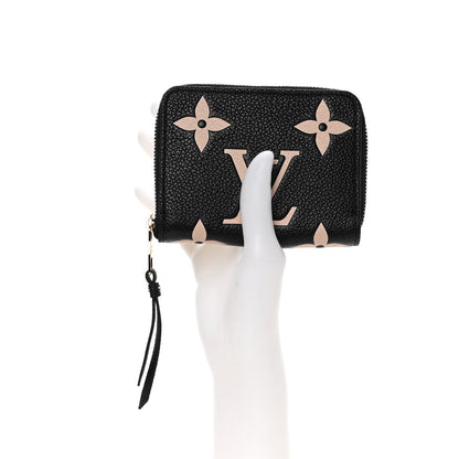 Louis Vuitton Empreinte Monogram Giant Zippy Coin Purse Black Beige 6 of 7