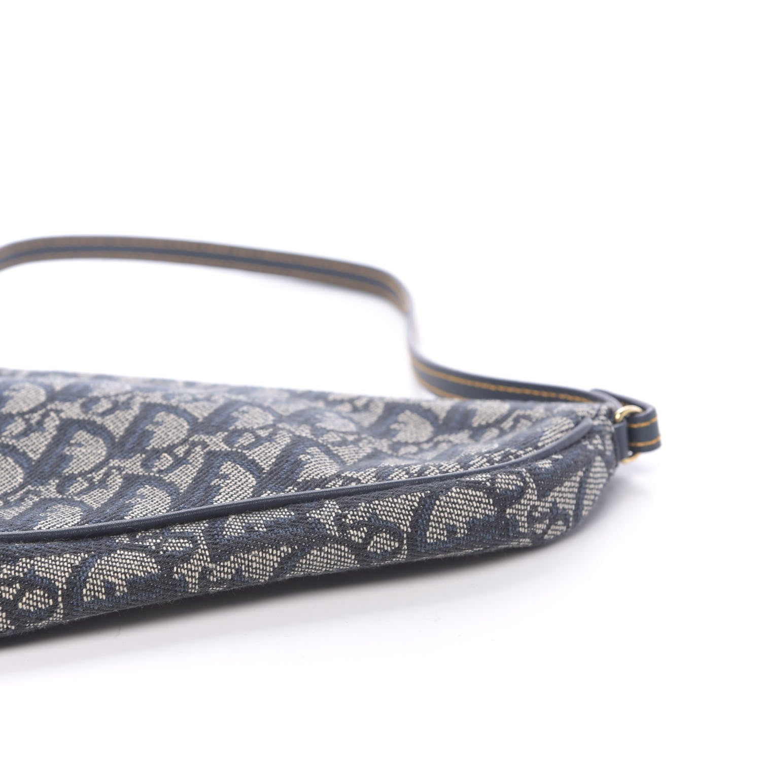 Christian Dior Monogram Mini Saddle Pochette Navy 8 of 9