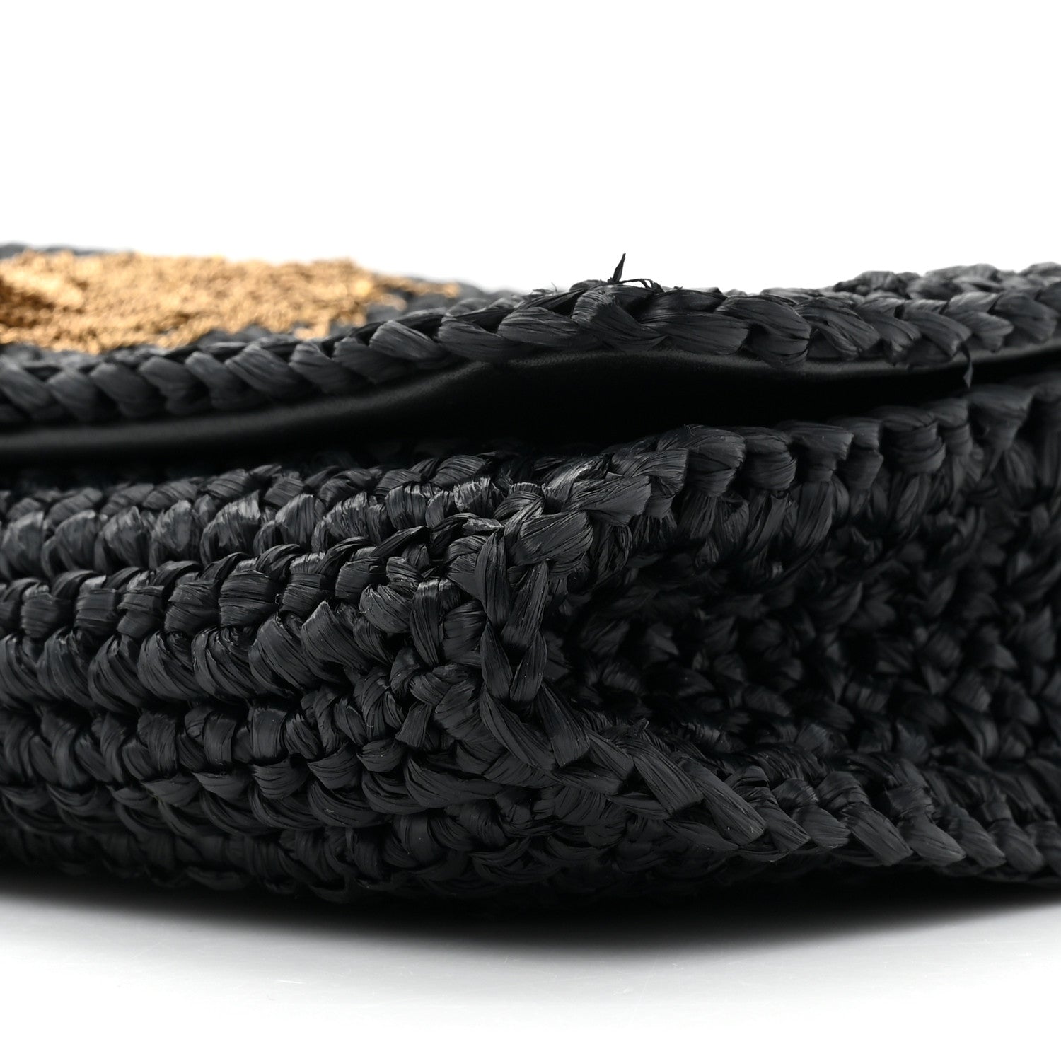 Saint Laurent Raffia Monogram Tassel Kate 99 Black 8 of 10