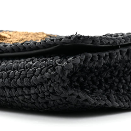 Saint Laurent Raffia Monogram Tassel Kate 99 Black 8 of 10