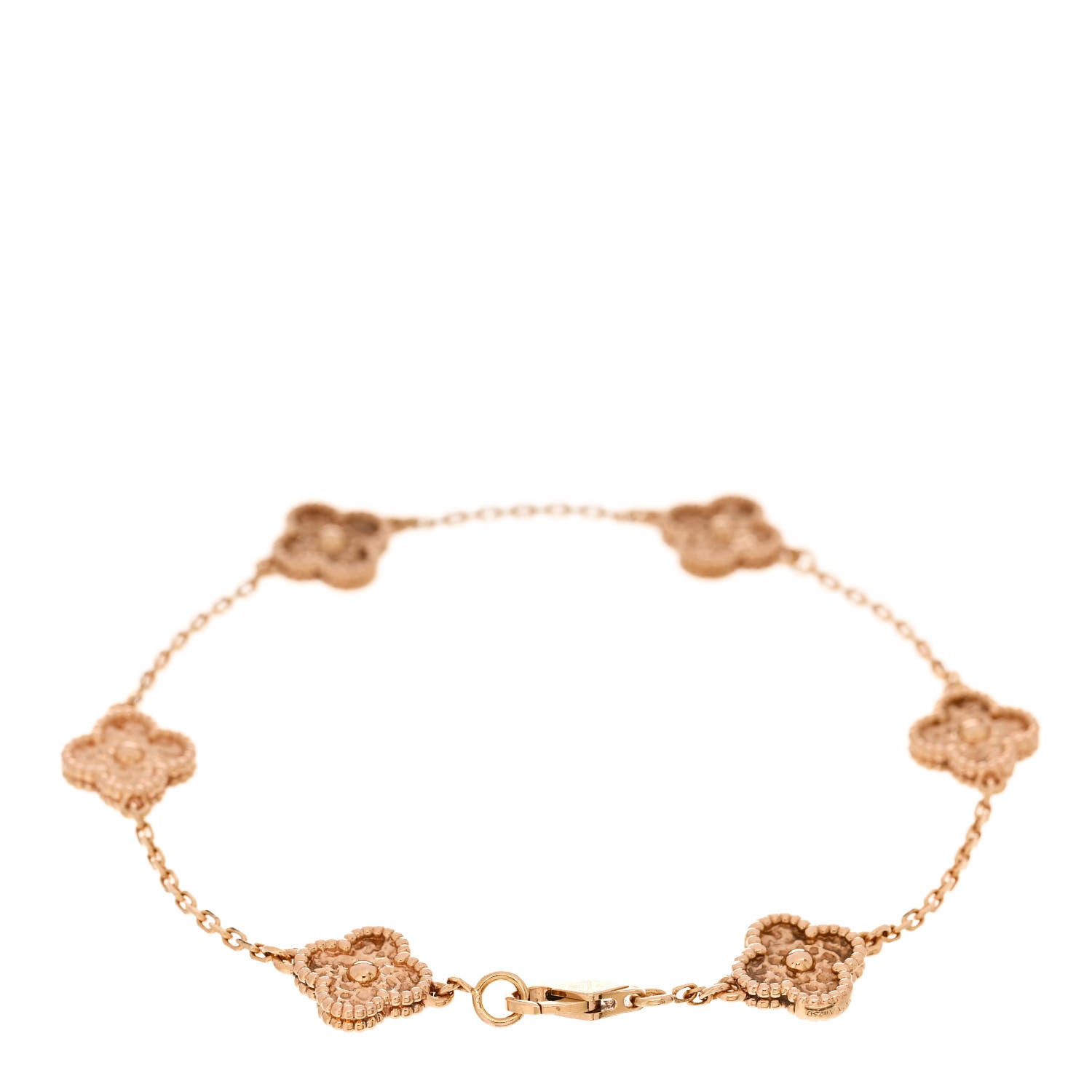 Van Cleef & Arpels 18K Rose Gold 6 Motifs Sweet Alhambra Bracelet 2 of 5