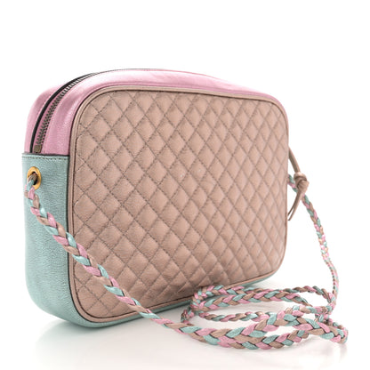 Gucci Laminated Nappa Trapuntata Small Zumi Shoulder Bag Rosa Lago Rame 3 of 11