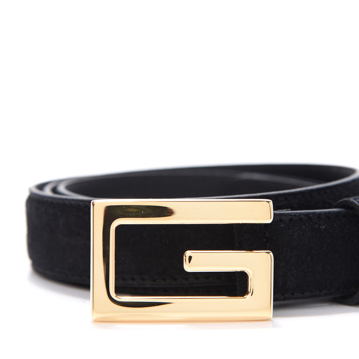 Gucci Suede Icaro G Cube 25mm Belt 95 38 Black 6 of 6