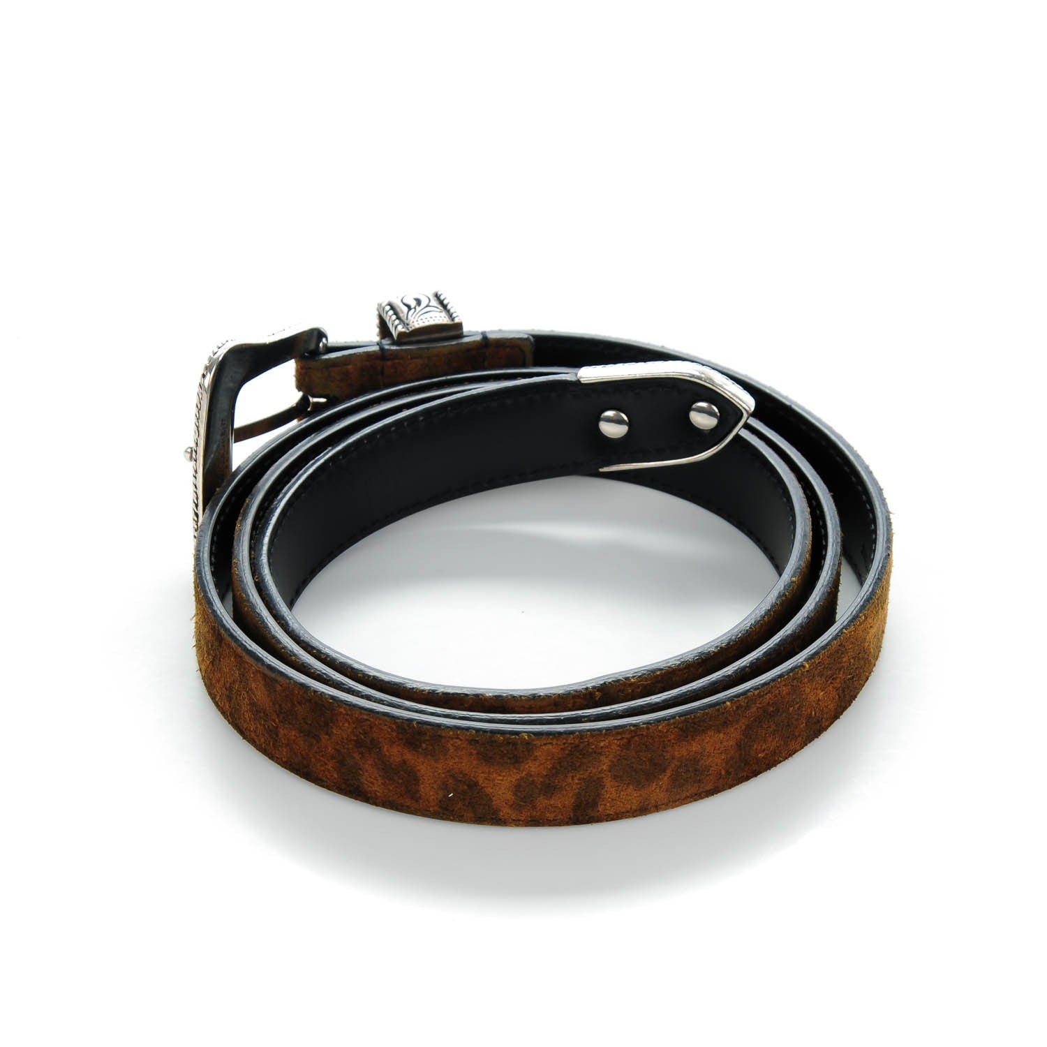 Saint Laurent Suede Western Belt 85 34 Dusty Beige 3 of 7