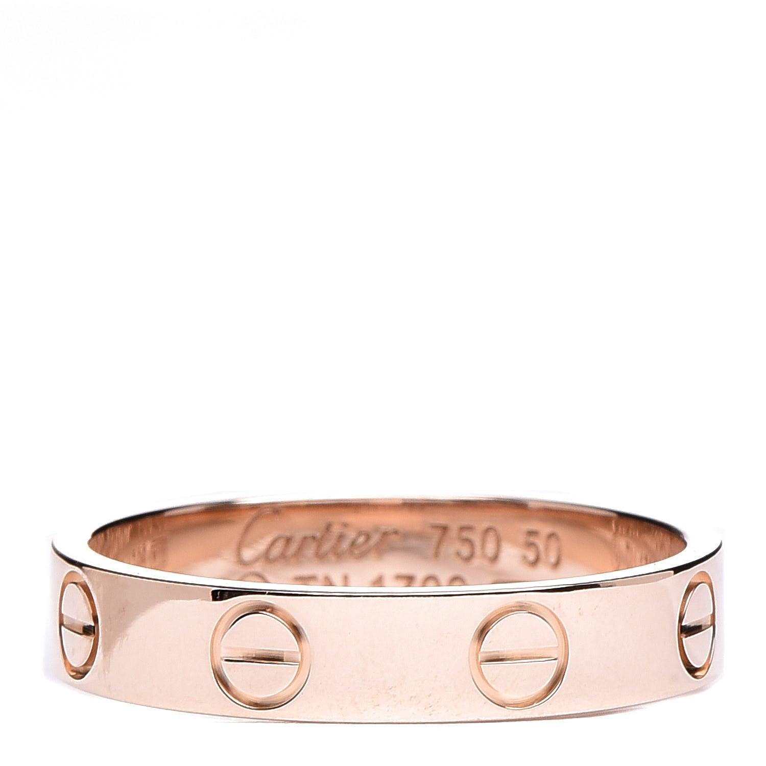Cartier 18K Pink Gold 3.5mm LOVE Wedding Band Ring 50 5.25 1 of 5