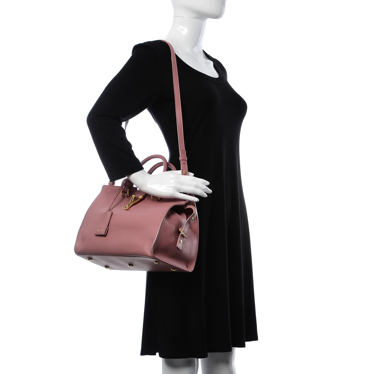 Calfskin Small Classic Y Cabas Vieux Rose