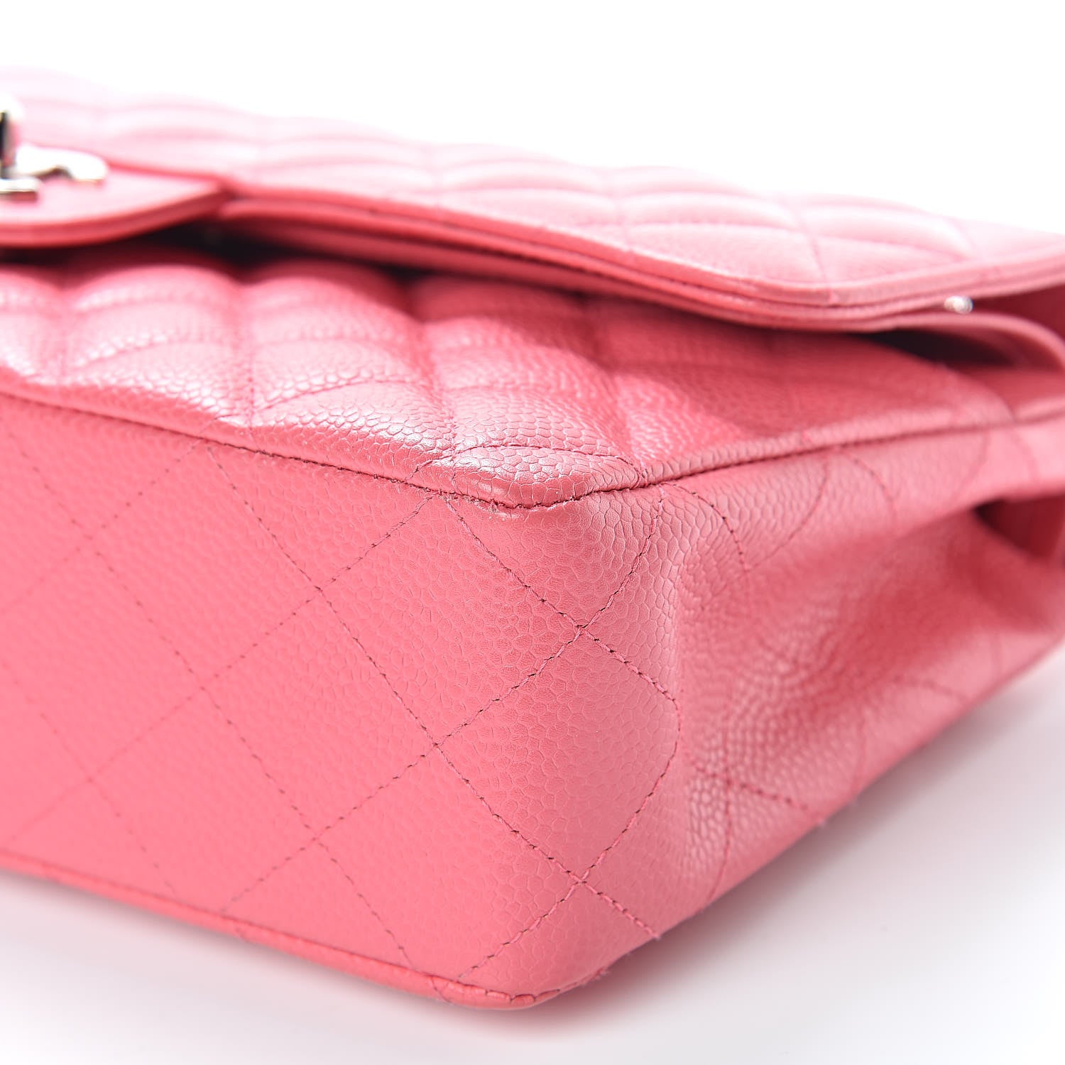 Chanel Caviar Quilted Medium Double Flap Dark Pink 6 of 11