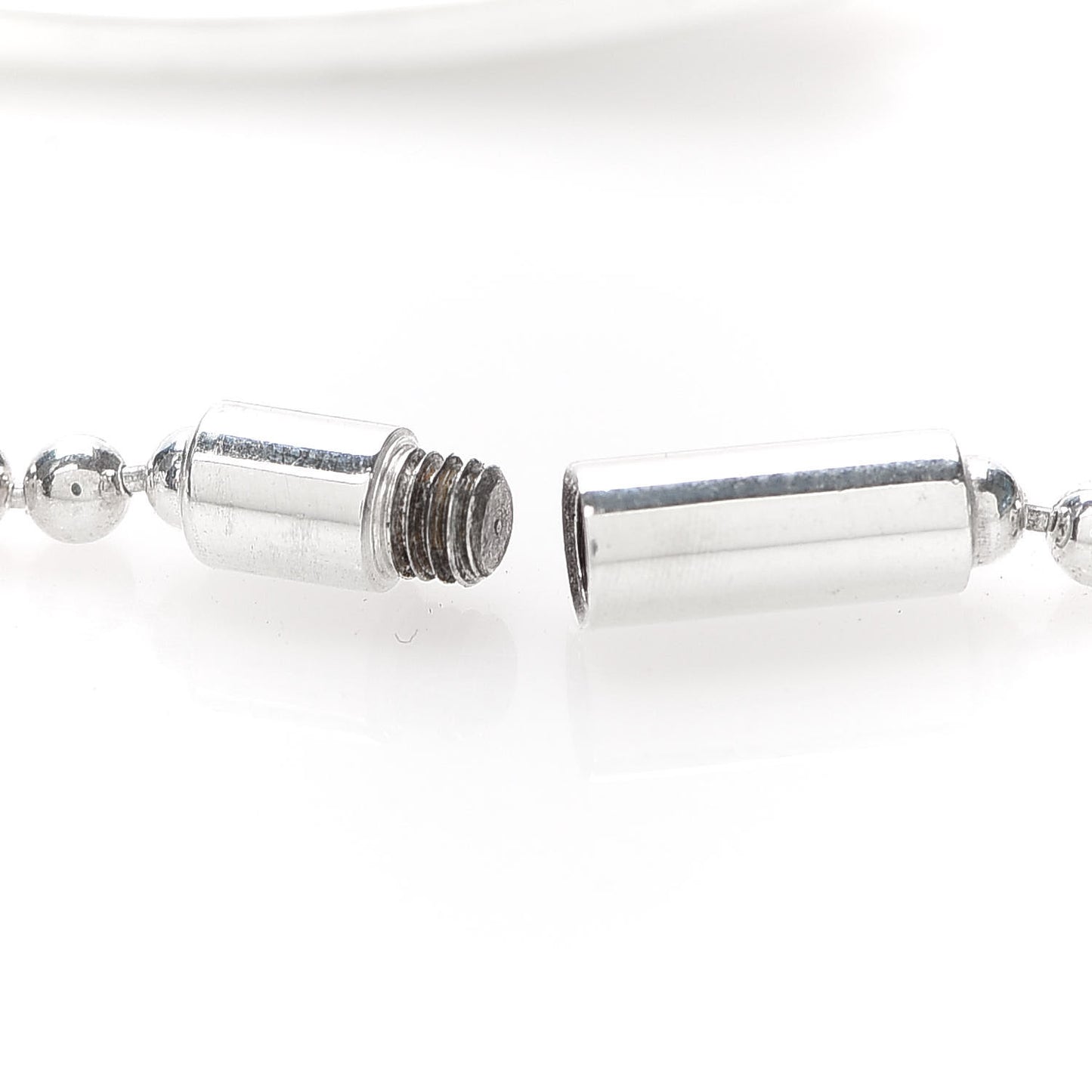 Sterling Silver Logo Plate Choker Necklace