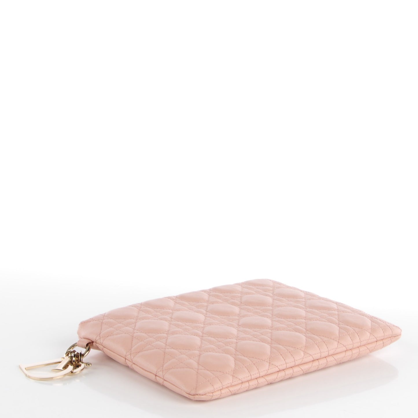 Coated Canvas Cannage Panarea Clutch Light Pink