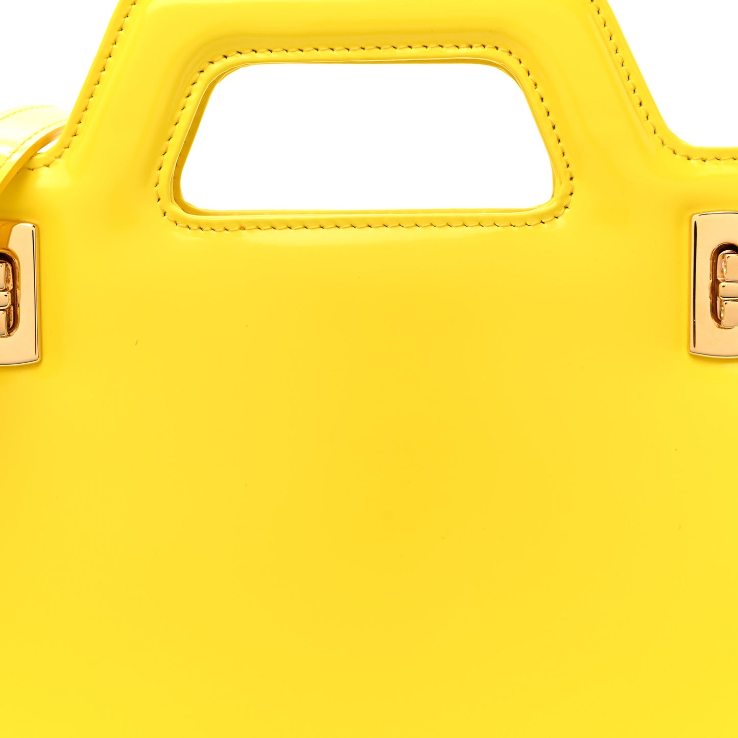 Brushed Calfskin Mini Wanda Top Handle Bag Yellow