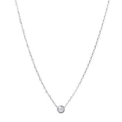 Cartier 18K White Gold Diamond LM D'Amour Pendant Necklace 1 of 6