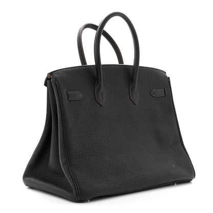 Hermes Fjord Barenia Crinoline Club Birkin 35 Bleu Indigo 3 of 13