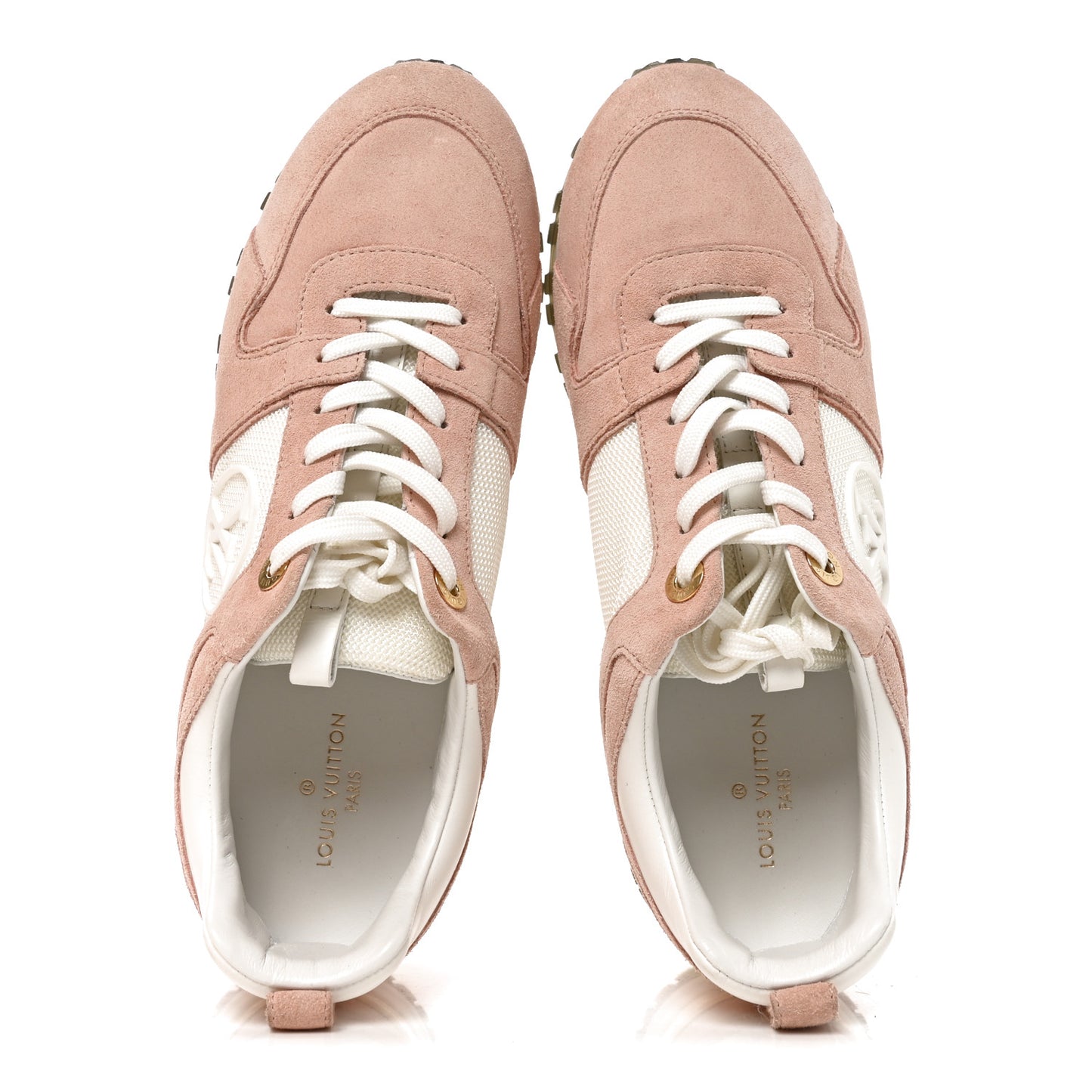 Suede Calfskin Run Away Sneakers 38 Pink