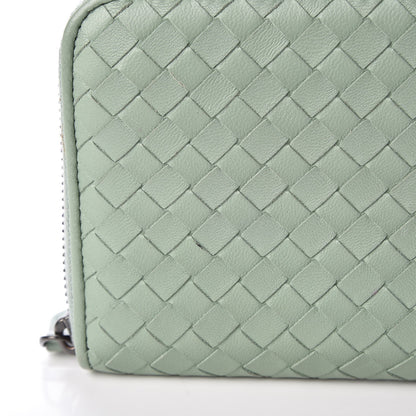 Bottega Veneta Nappa Intrecciato Zip Around Wallet Light Green 9 of 10