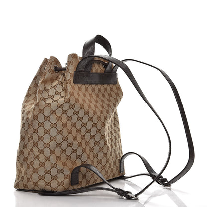 Gucci Monogram Dollar Calfskin O Drawstring Backpack Beige Ebony Testa di Moro Dark Chocolate 3 of 8
