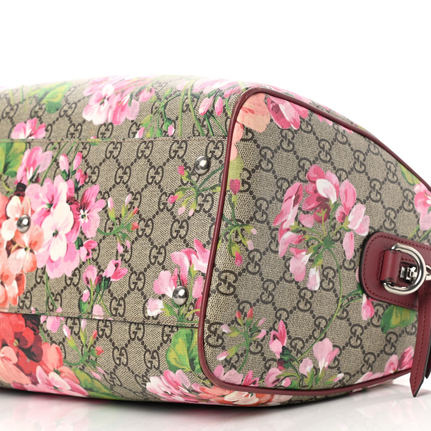 GG Supreme Monogram Blooms Medium Boston Beige Multicolor Dry Rose