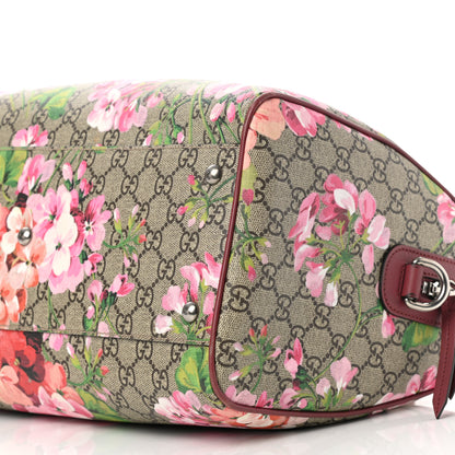 Gucci GG Supreme Monogram Blooms Medium Boston Beige Multicolor Dry Rose 10 of 13
