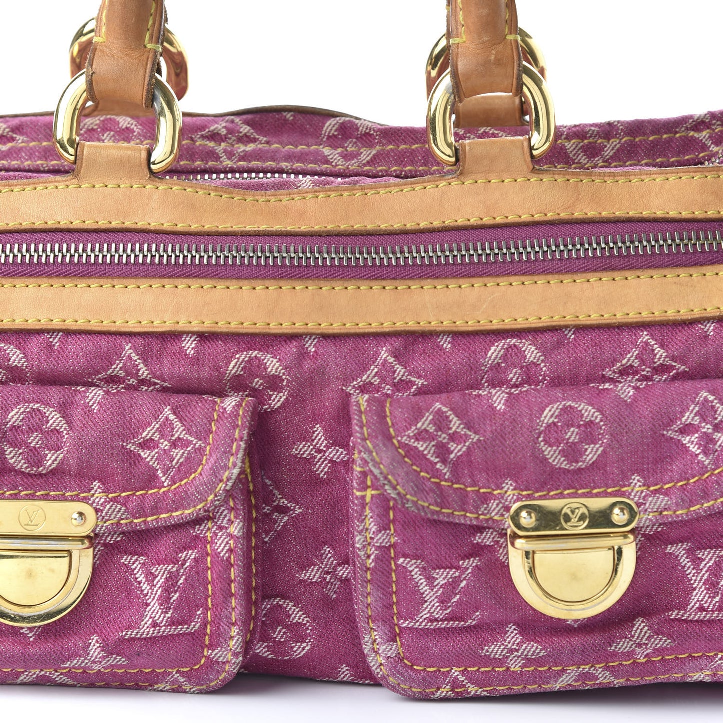 Monogram Denim Neo Speedy Fuchsia
