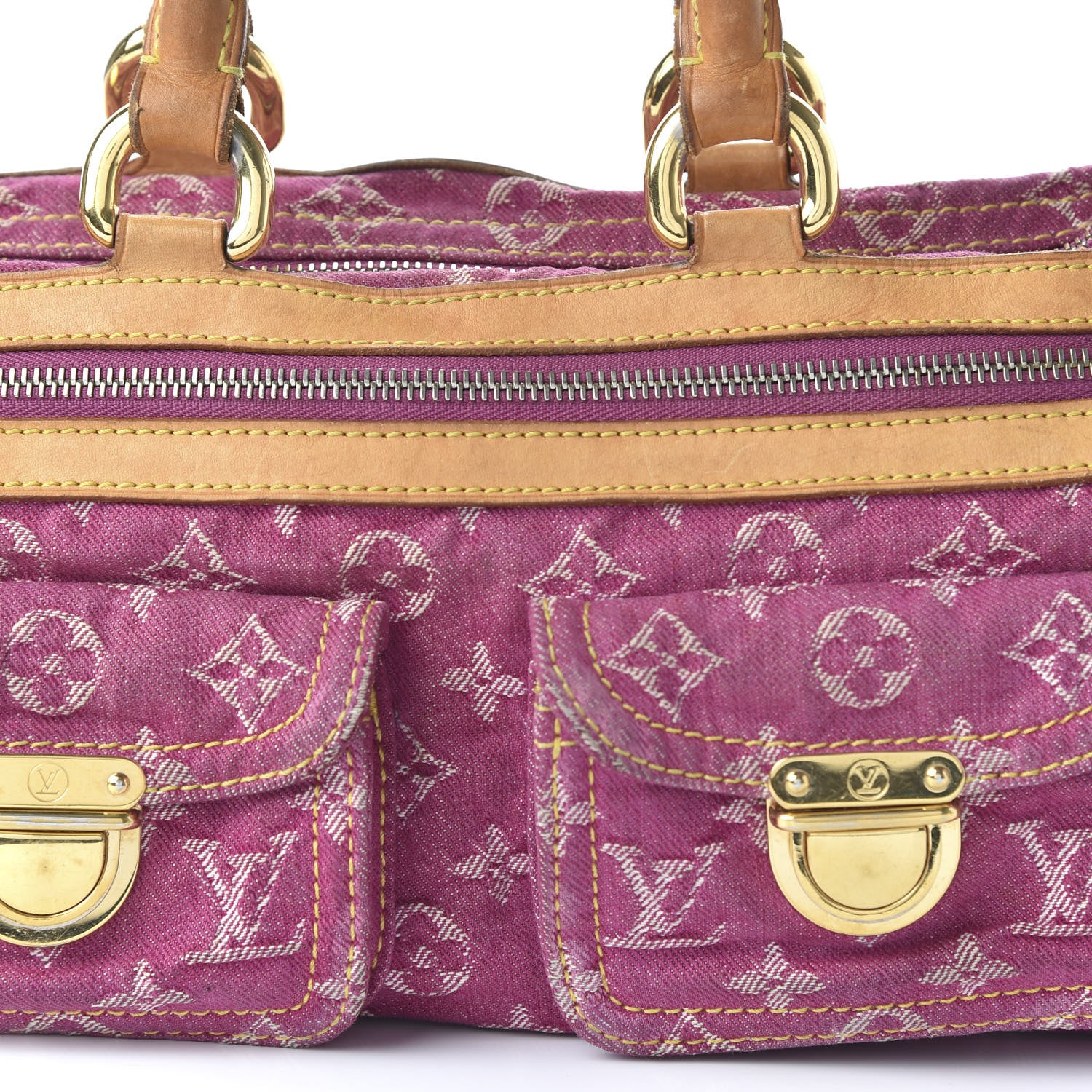 Louis Vuitton Monogram Denim Neo Speedy Fuchsia 8 of 11