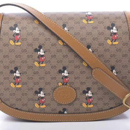 Gucci X DISNEY Mini Vintage GG Supreme Monogram Mickey Mouse Small Flap Messenger Bag Beige Vintage Sun Oil 8 of 11