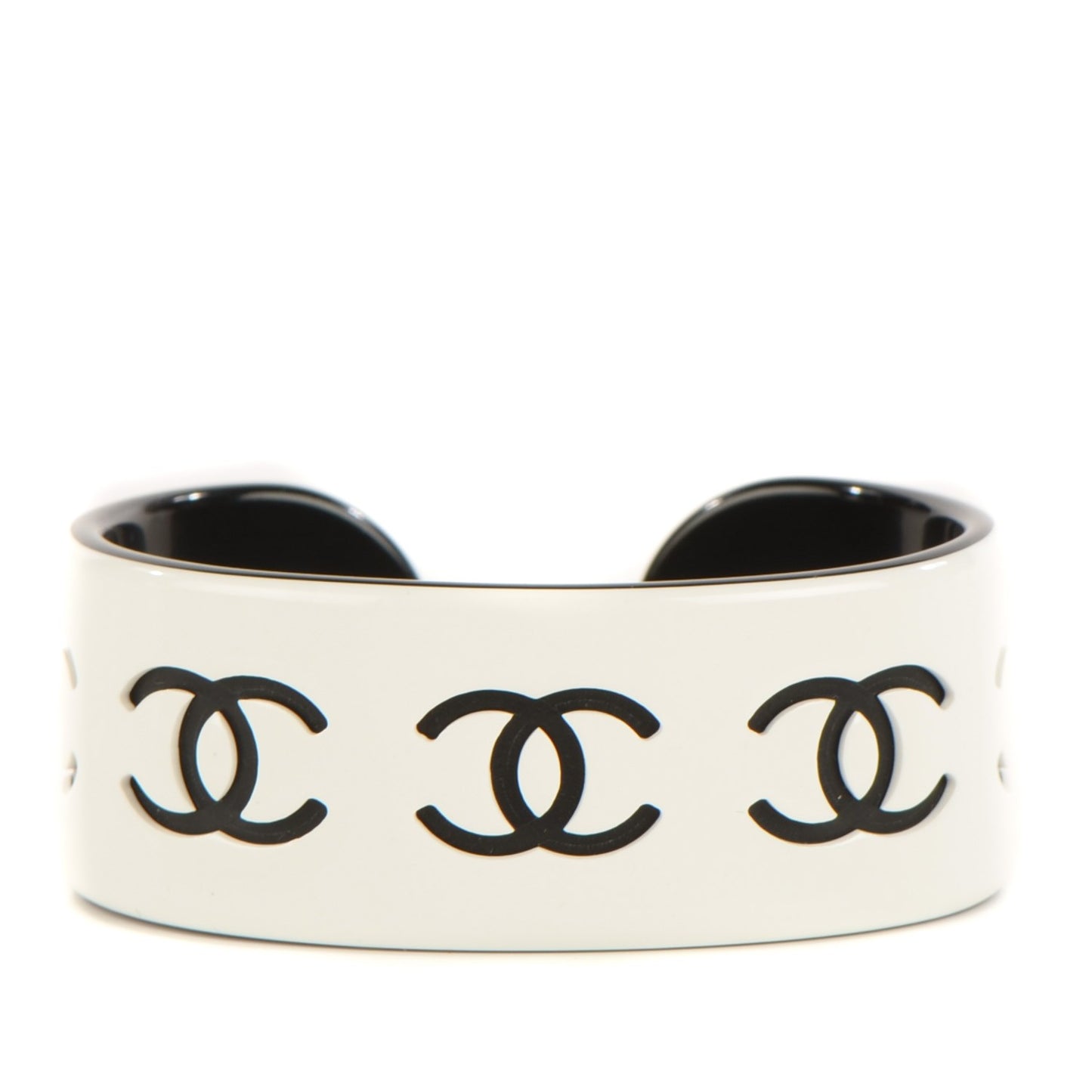 Resin CC Narrow Cuff Black White