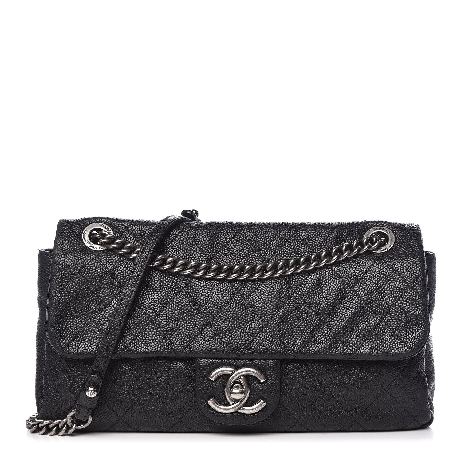 Chanel Caviar Quilted Medium Simply CC Flap Black 1 of 10