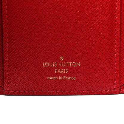 Louis Vuitton Damier Ebene Victorine Wallet Red 6 of 12