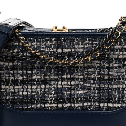 Chanel Tweed Calfskin Small Gabrielle Hobo Blue 8 of 10