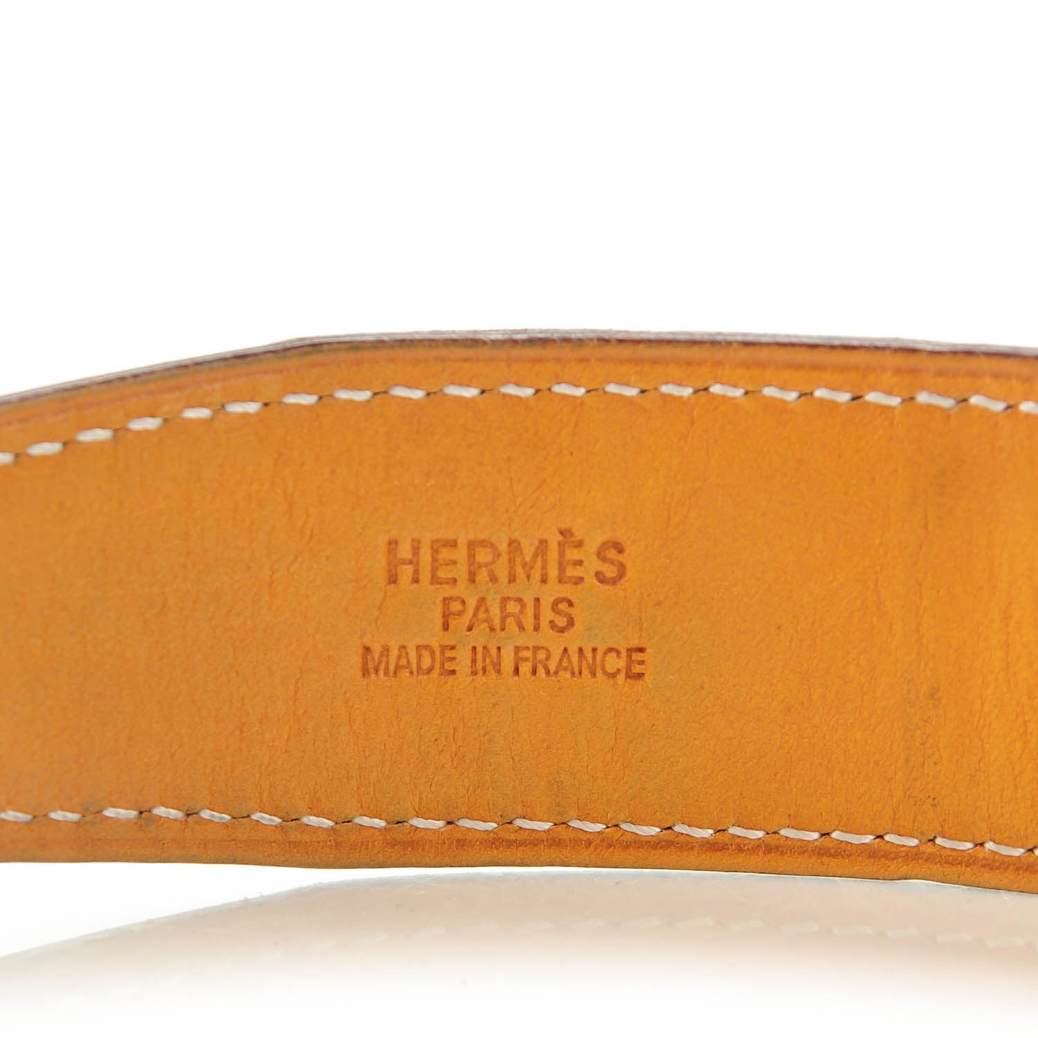 Hermes Box Chamonix 32mm Belt Strap 85 Bleu Marine Natural 5 of 7