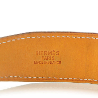 Hermes Box Chamonix 32mm Belt Strap 85 Bleu Marine Natural 5 of 7