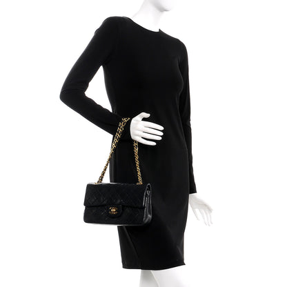 Chanel Lambskin Quilted Medium Double Flap Black 3 of 12