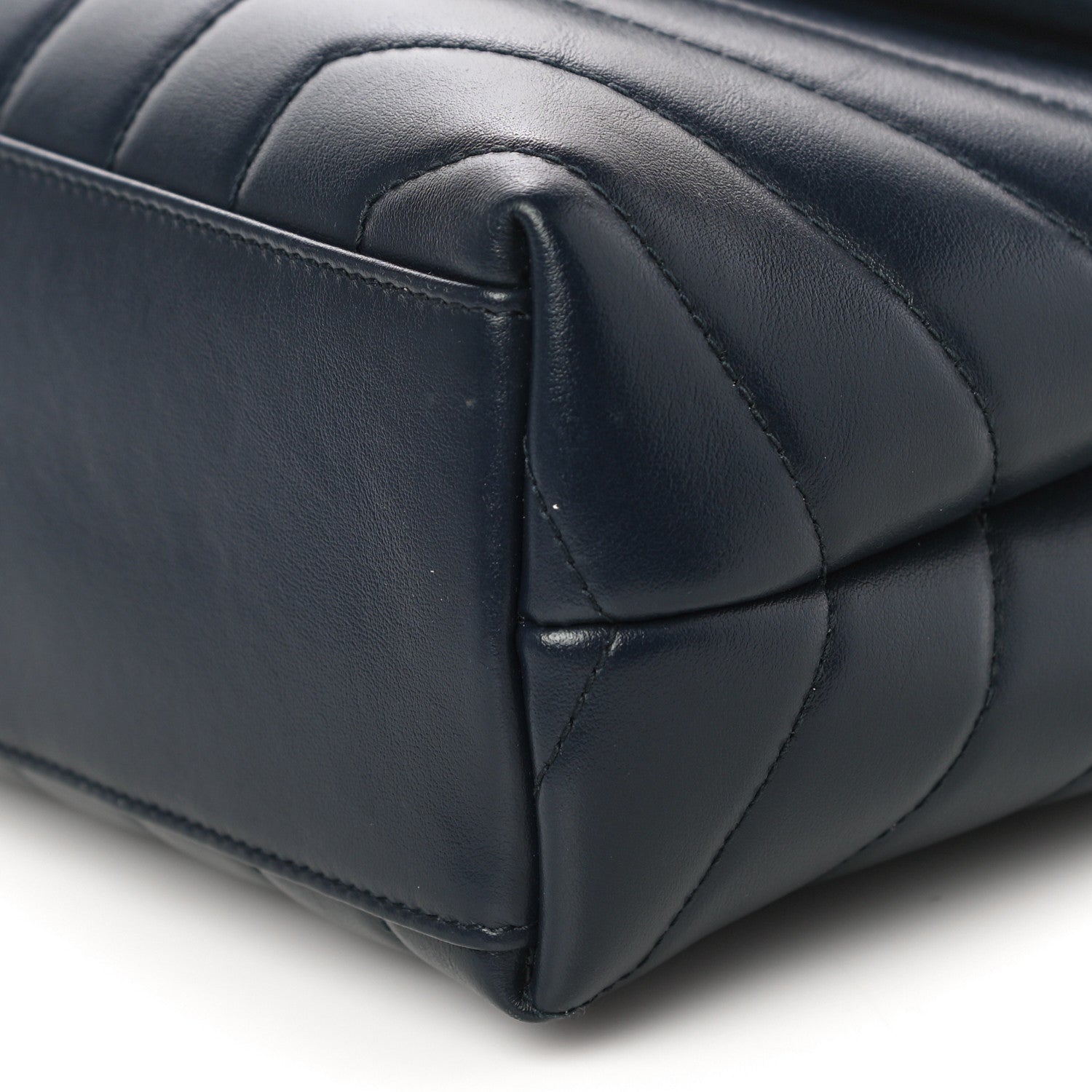 Saint Laurent Calfskin Y Quilted Monogram Small Loulou Chain Satchel Denim Brut 10 of 10
