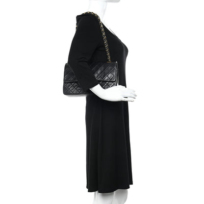 Chanel Lambskin Quilted Medium Double Flap Black 2 of 9