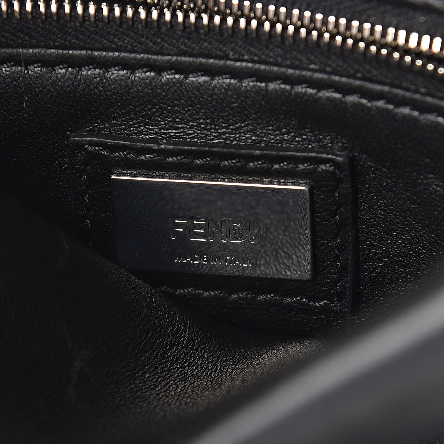 Fendi Nappa Lace Up Mini Peekaboo Iconic Satchel Black 7 of 9