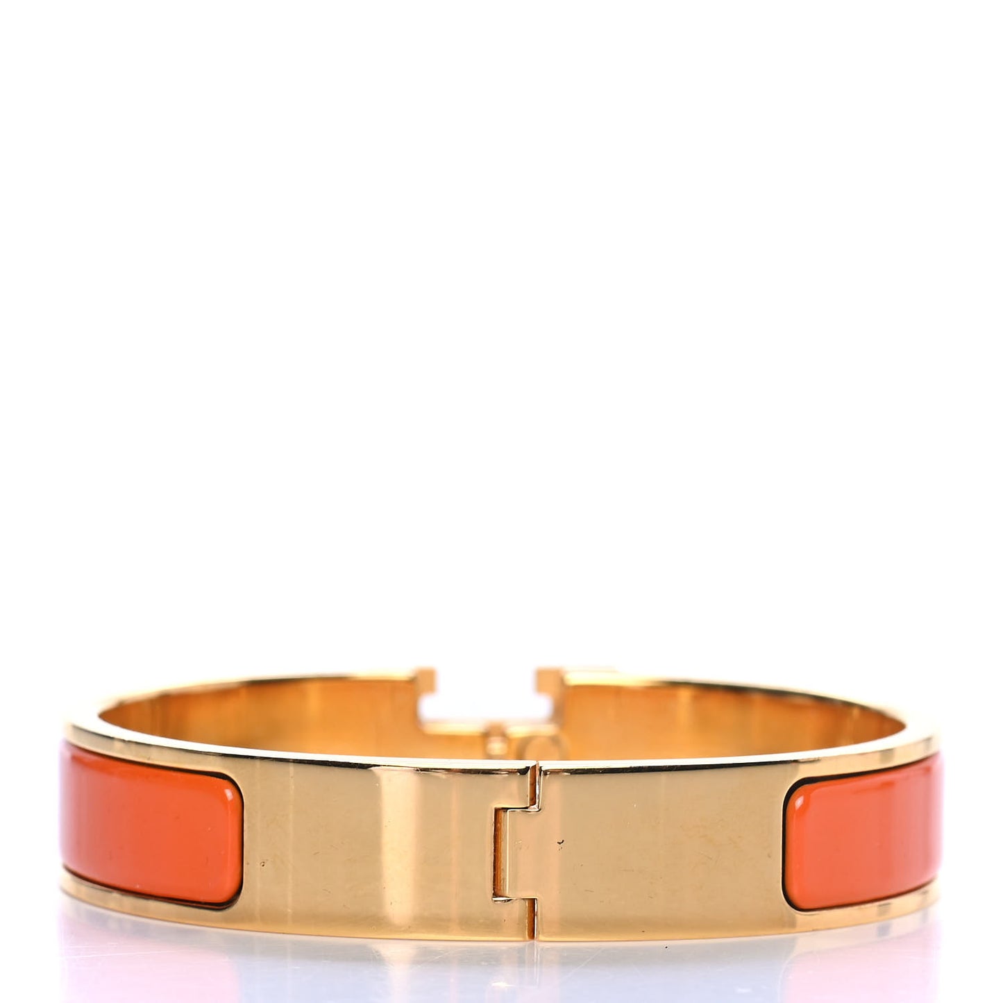 Enamel Narrow Clic Clac H Bracelet PM Orange