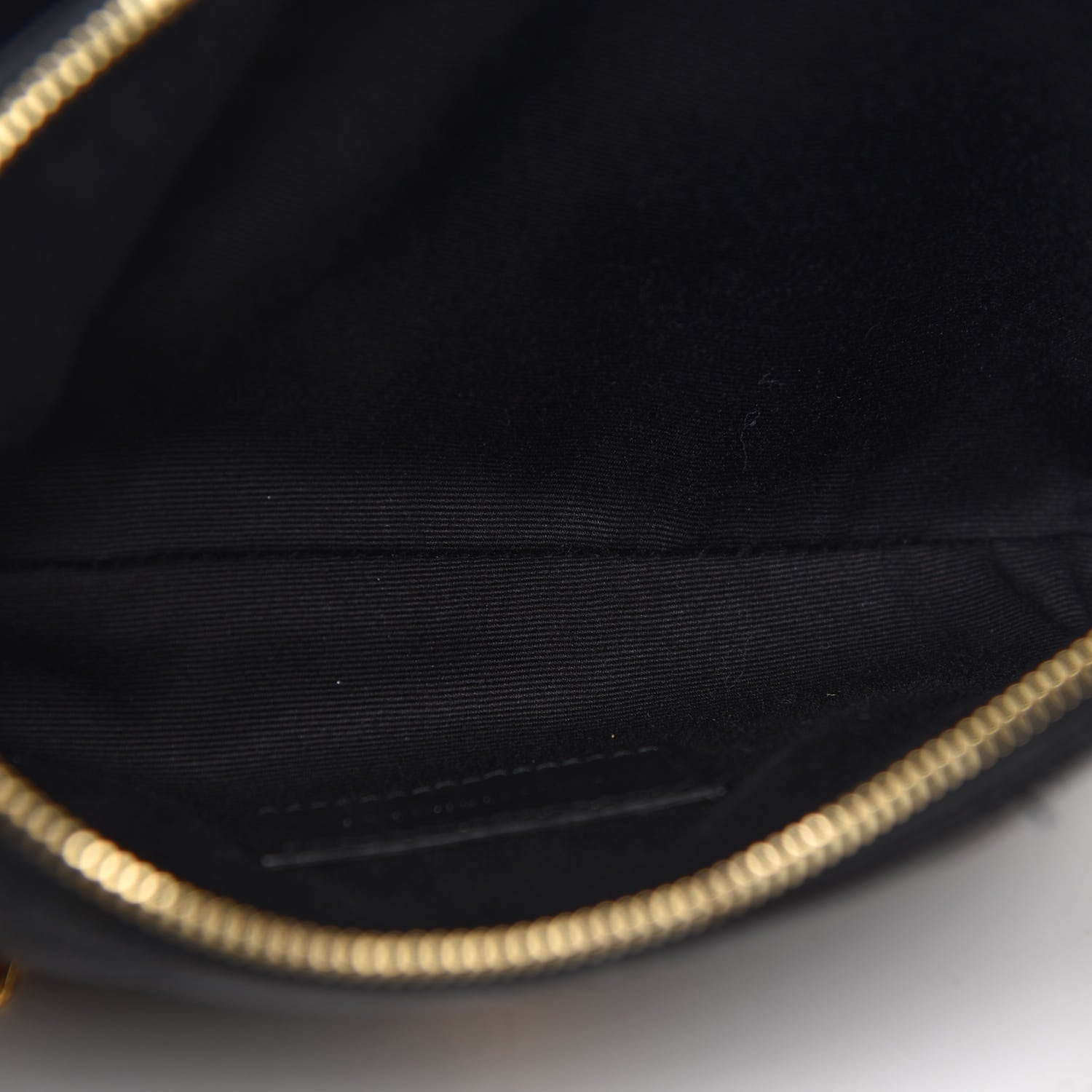 Saint Laurent Grained Lambskin Quilted Mini Becky Double Zip Bag Black 7 of 12
