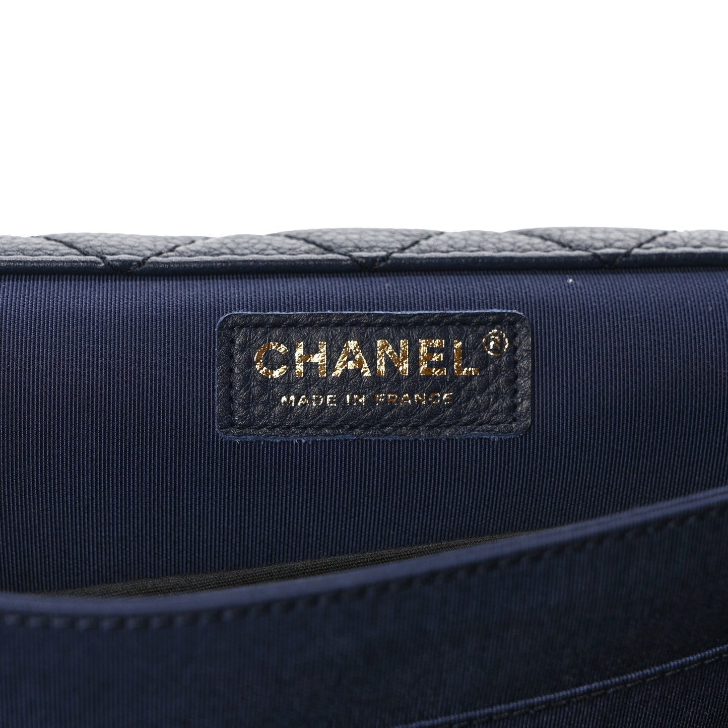 Calfskin Quilted XXL Travel Flap Bag Navy