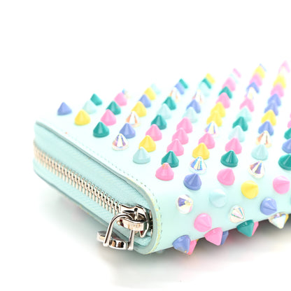 Christian Louboutin Calfskin Panettone Spiked Zip Around Wallet Source Multicolor 7 of 7