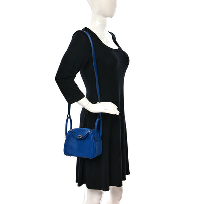 Hermes Swift Mini Lindy 20 Bleu France 2 of 10
