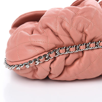 Chanel Washed Lambskin Quilted Medium Chain Around Messenger Pink 9 of 10