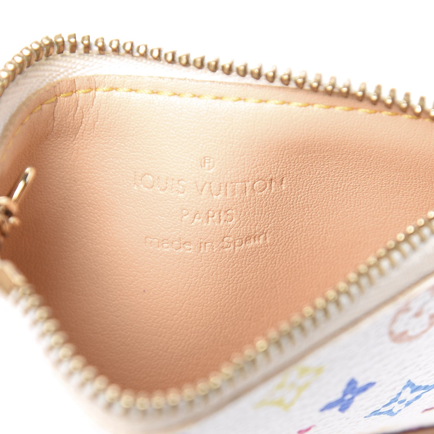 Louis Vuitton Monogram Multicolor Key Pouch White 6 of 7