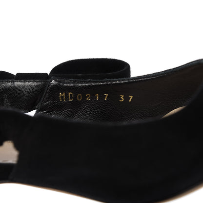 Christian Dior Suede Sweet D Sling-Back Ballet Pumps 37 Black 9 of 10