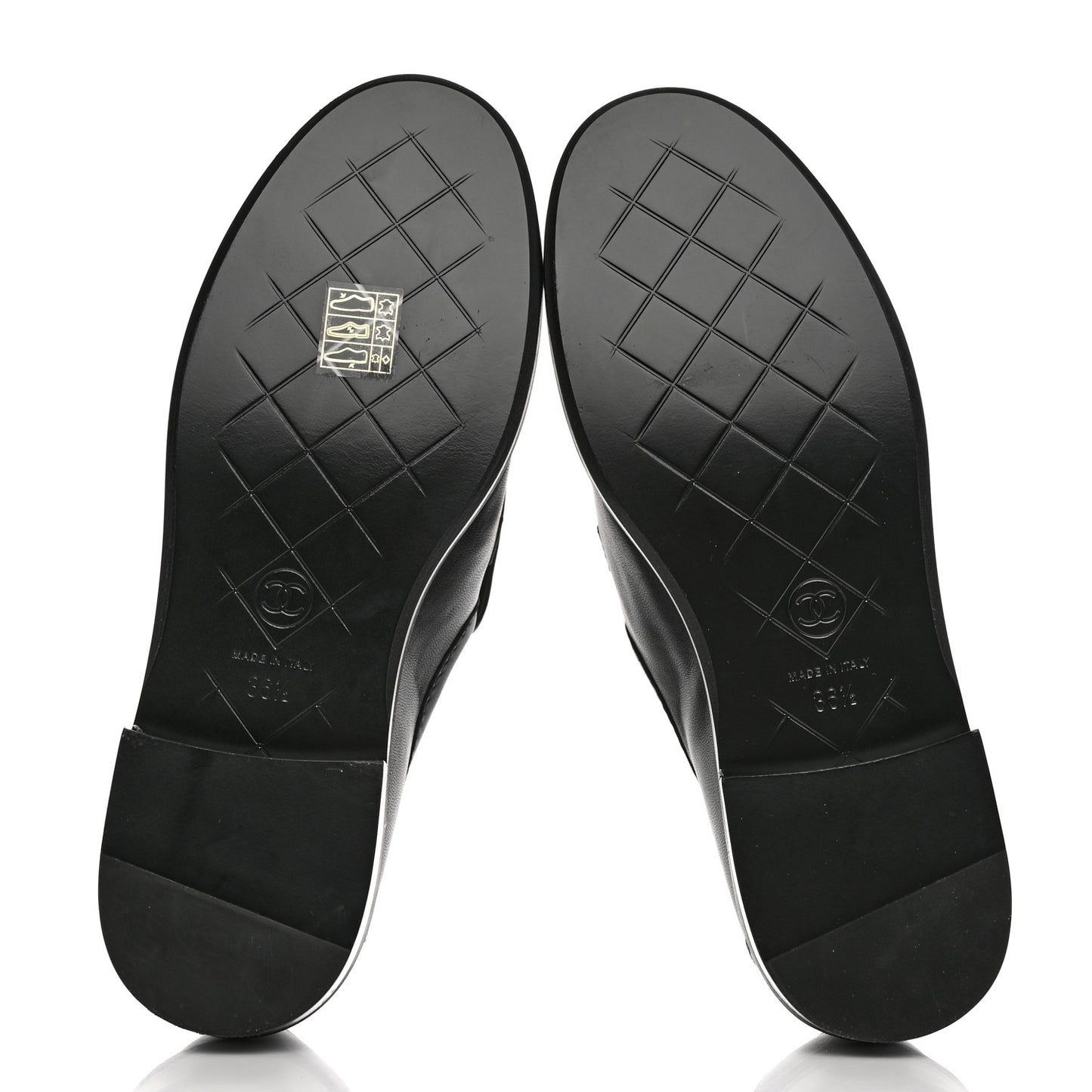 Lambskin Quilted CC Turnlock Loafers 36.5 Black