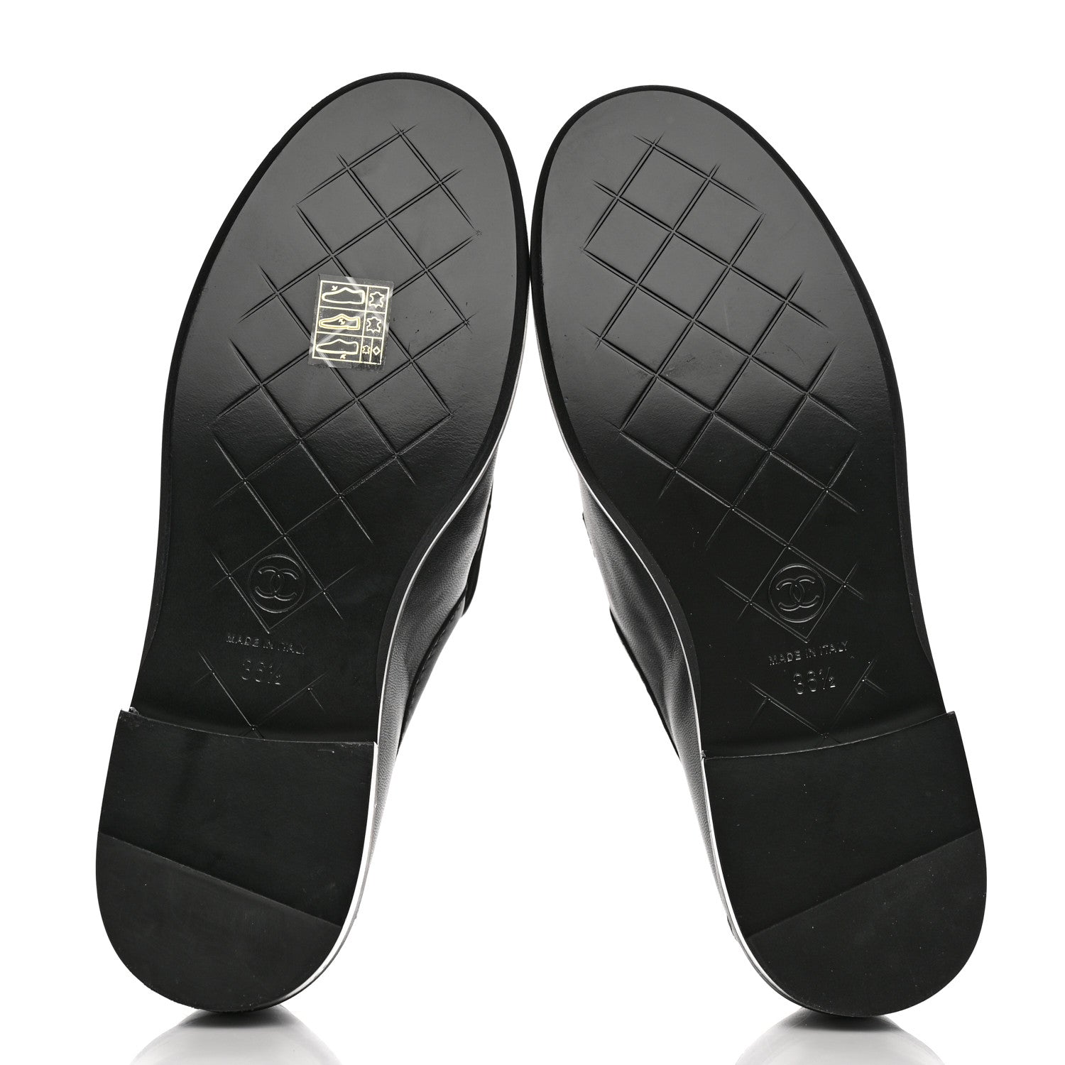 Chanel Lambskin Quilted CC Turnlock Loafers 36.5 Black 5 of 15