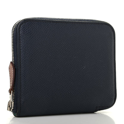Hermes Epsom Silk'in Compact Wallet Bleu Indigo 3 of 9