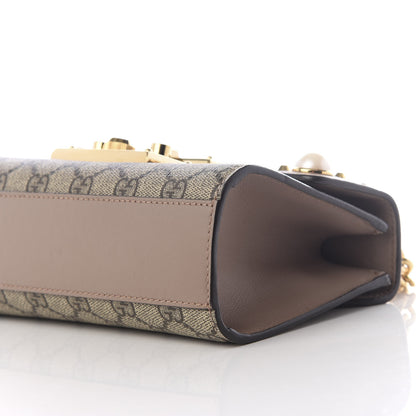 Gucci GG Supreme Monogram Studded Small Padlock Shoulder Bag Porcelain Rose 8 of 9