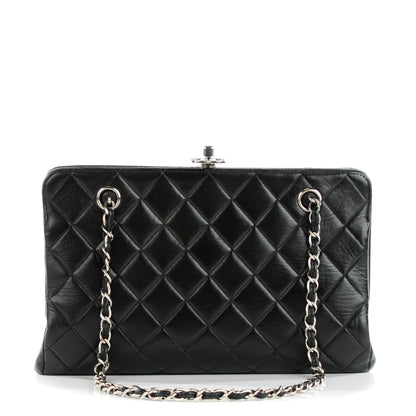 Chanel Lambskin Quilted Frame Shoulder Bag Black 1 of 10